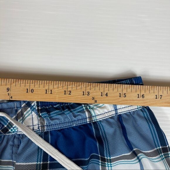 Bud Light Beer Swim Trunks Board Shorts Blue Plaid Men's Size Large - Picture 7 of 10